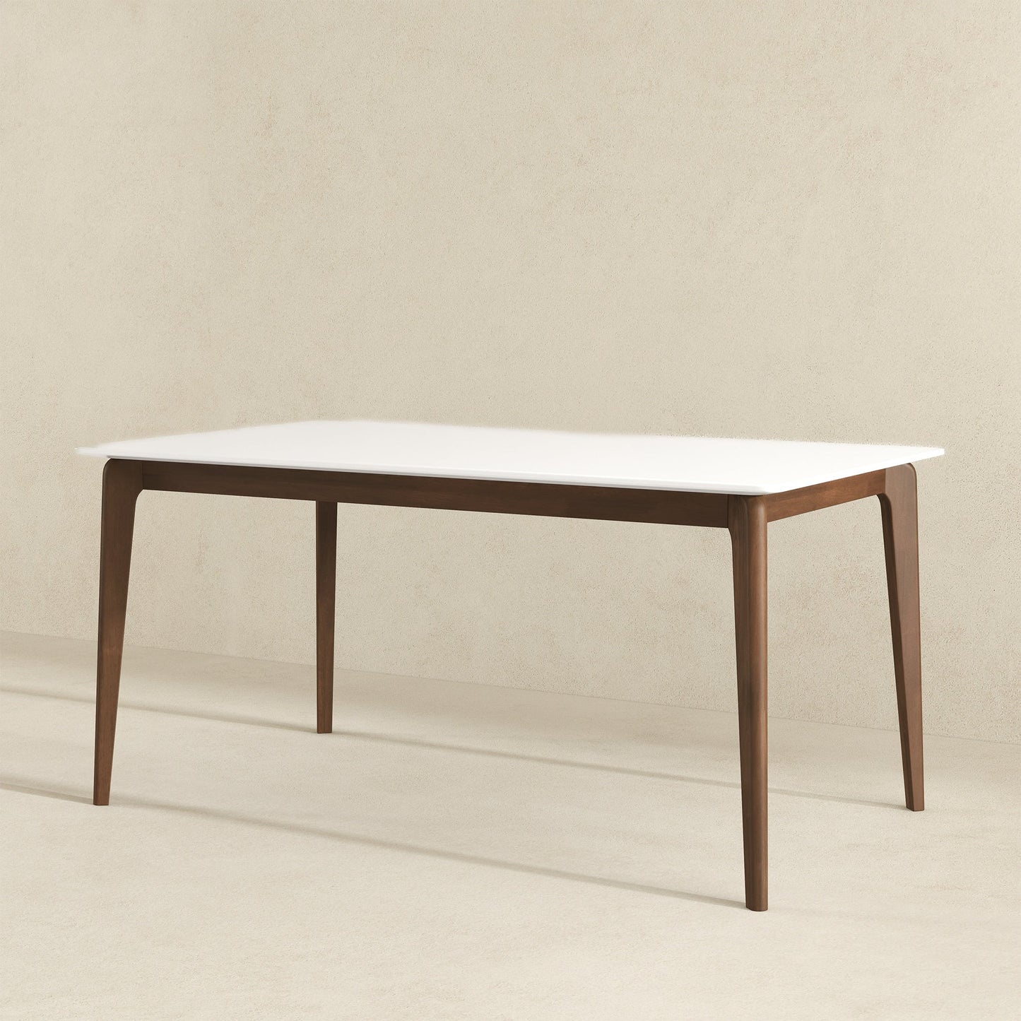 Lindsey Mid-Century Modern Solid Wood Dining Table