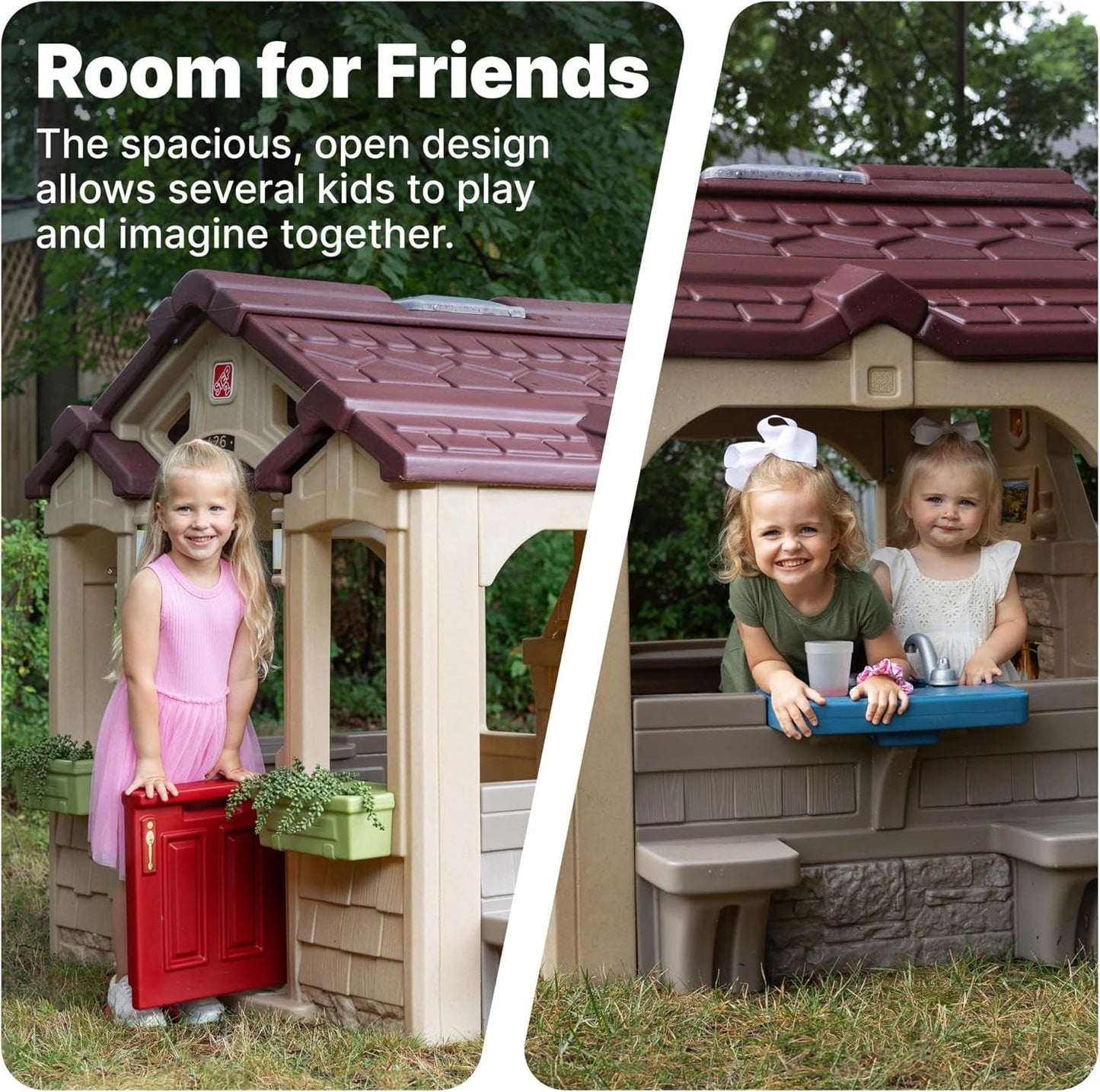 Indoor Outdoor Playhouse With Interactive Sounds Doorbell