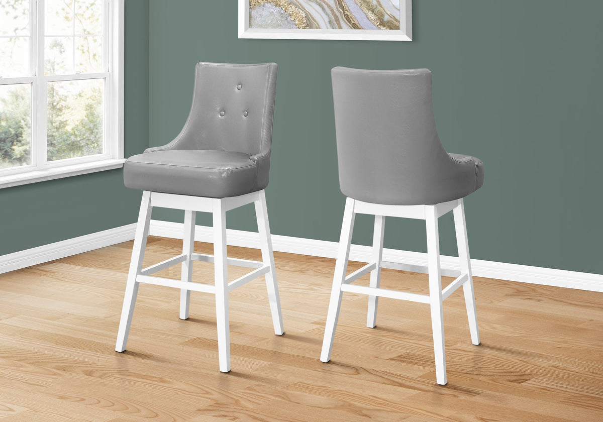 Bar Stool Set Of 2, Swivel, Bar Height