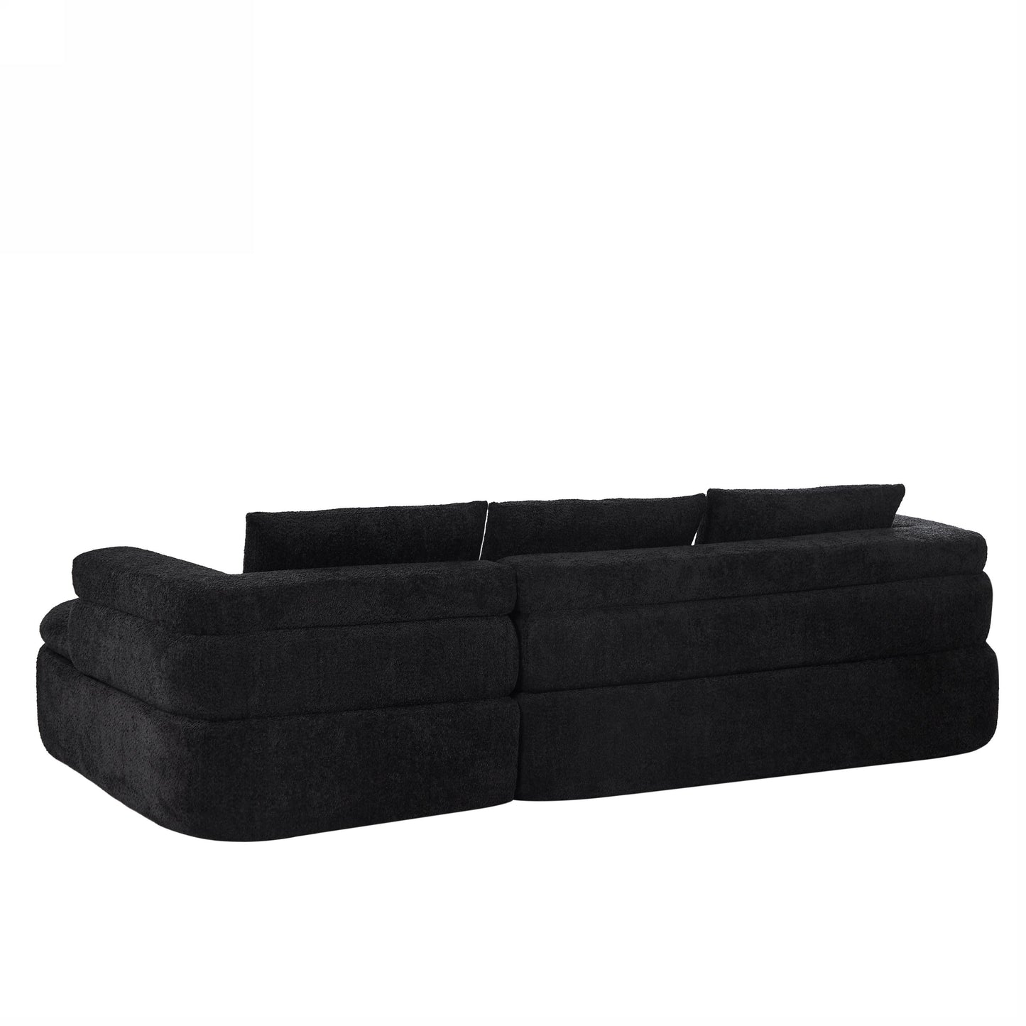 106" L-Shape Sectional Sofa - Black