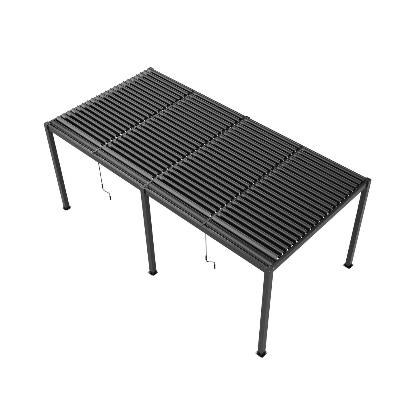 [10X19FT] Premium Powder-Coated Aluminum Pergola With Adjustable Louvers (SAK78345)