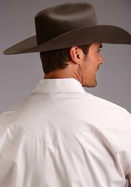 Stetson 5663 Two Stripe (Pink) - Men's Western Shirt