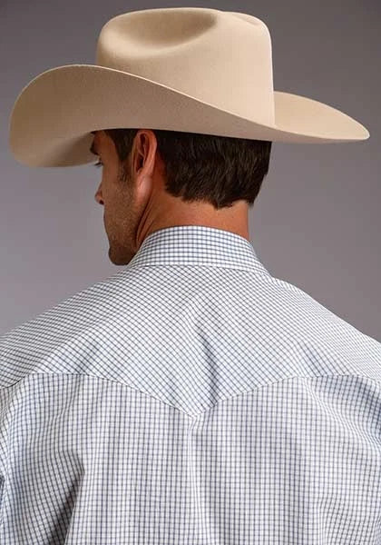 Stetson 5663 Two Stripe (Blue) - Men's Western Shirt