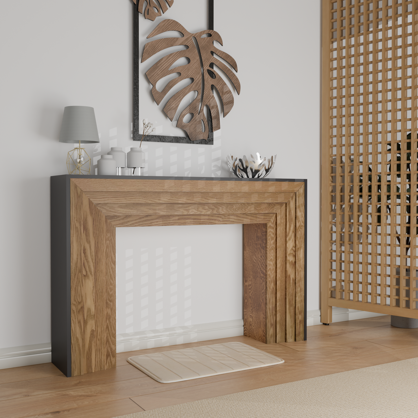 47in Modern Wood Console Table , Entryway Table, Sofa Table - Rustic & Contemporary Design