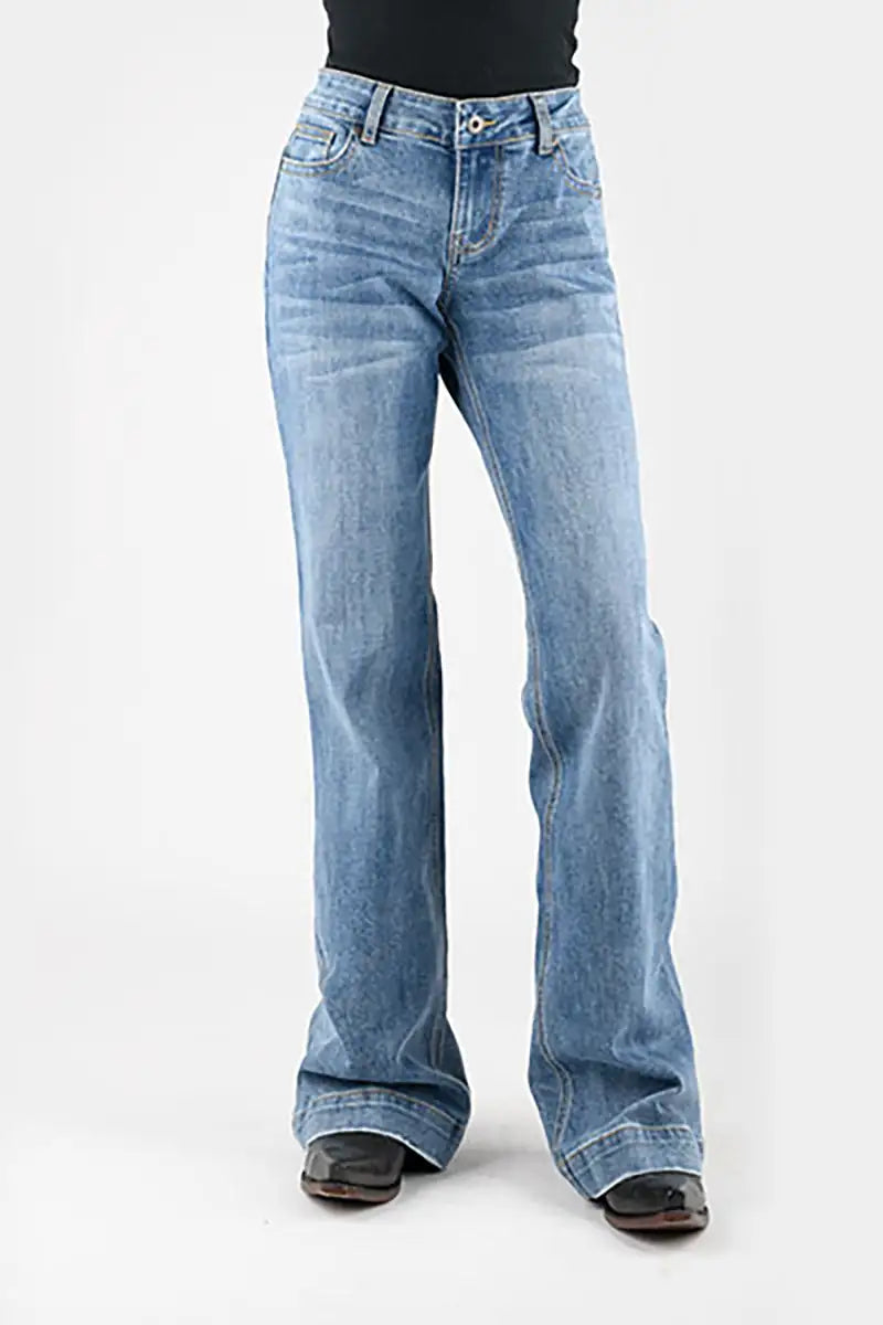 Stetson 214 Trouser Fit Back Welt Pocket ( Denim Light Wash )- Women's Jeans (Closeout)