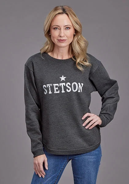 Stetson Star Logo (Grey) - Women's Hoodie Sweatshirt