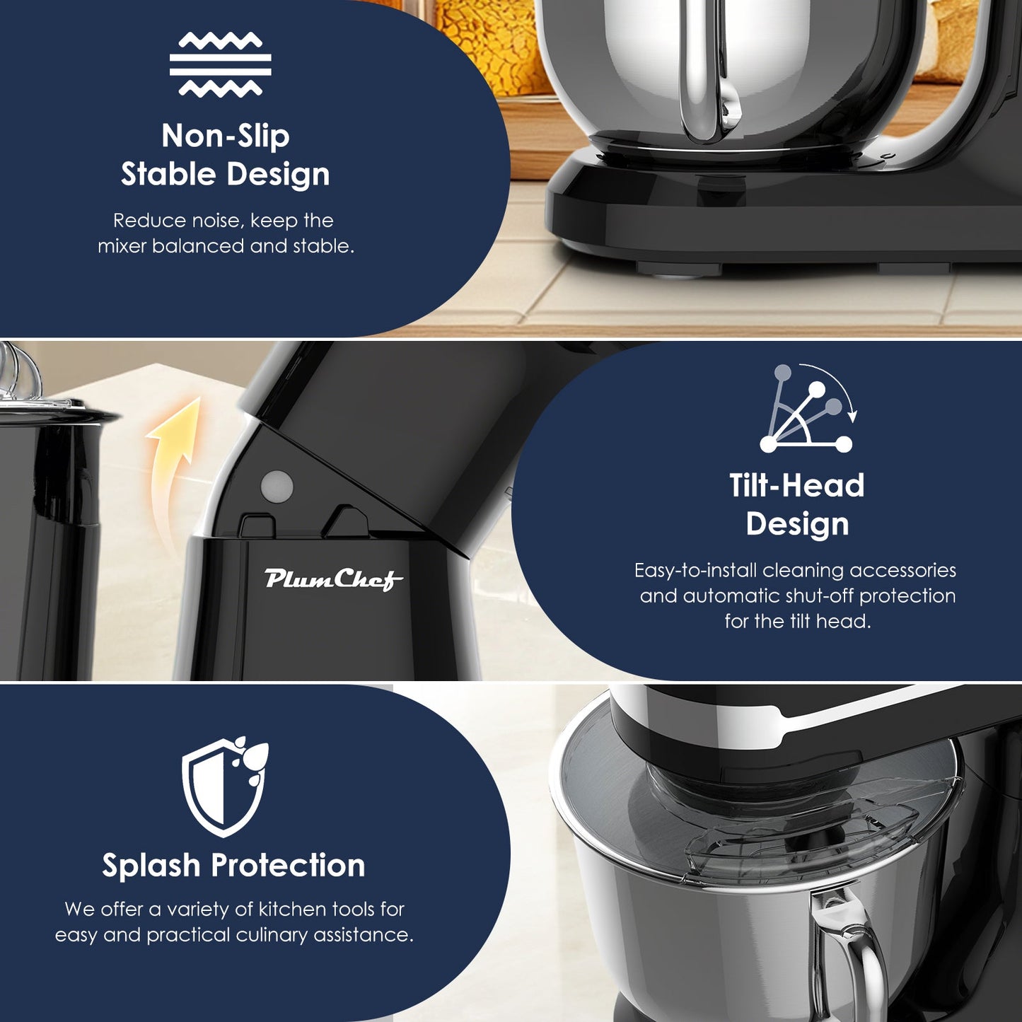 Plum Chef 5.5QT Electric Stand Mixer