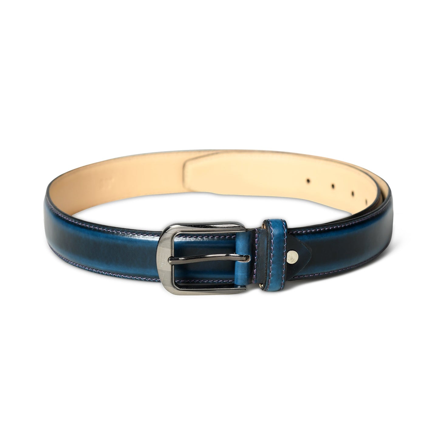 Eclipse Blue Leather Belt