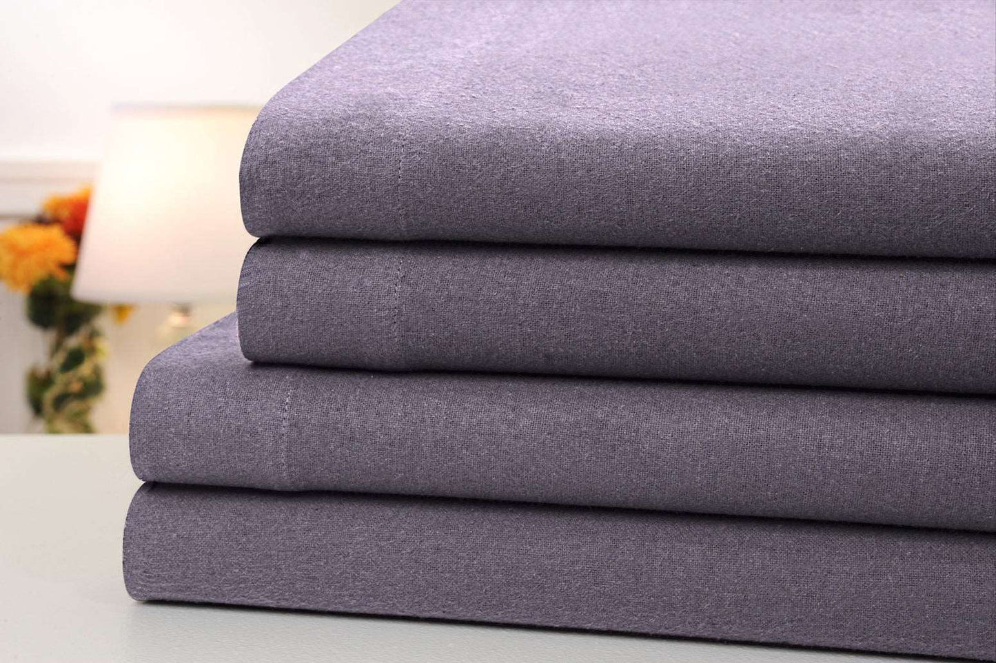 Bibb Home Solid Cotton 4 Piece Sheet Set