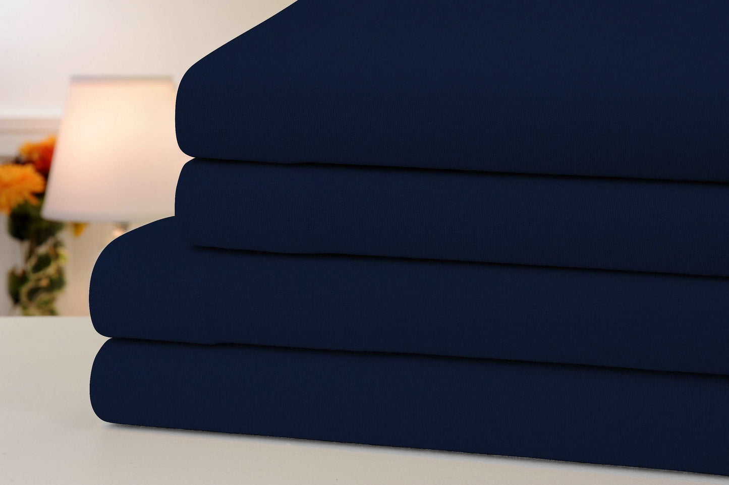 Bibb Home Solid Cotton 4 Piece Sheet Set