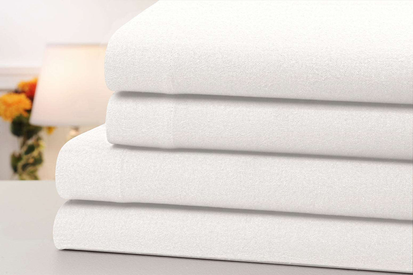 Bibb Home Solid Cotton 4 Piece Sheet Set