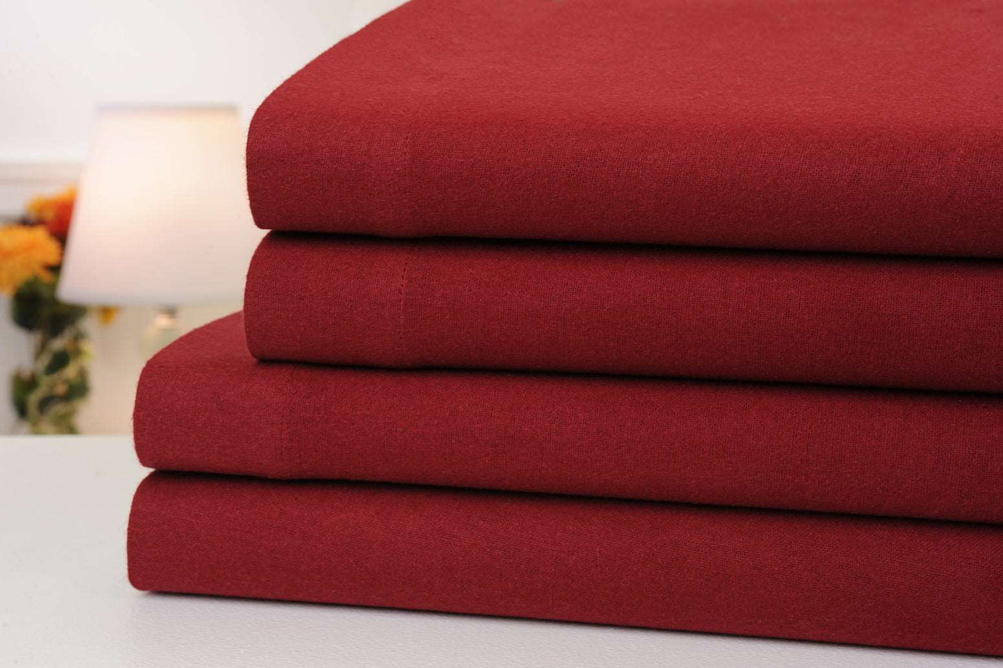 Bibb Home Solid Cotton 4 Piece Sheet Set