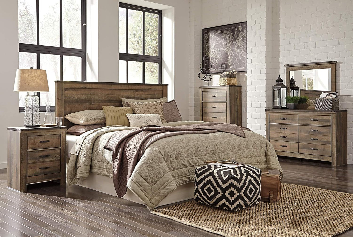 Rustic King Headboard with Charming Plank Details