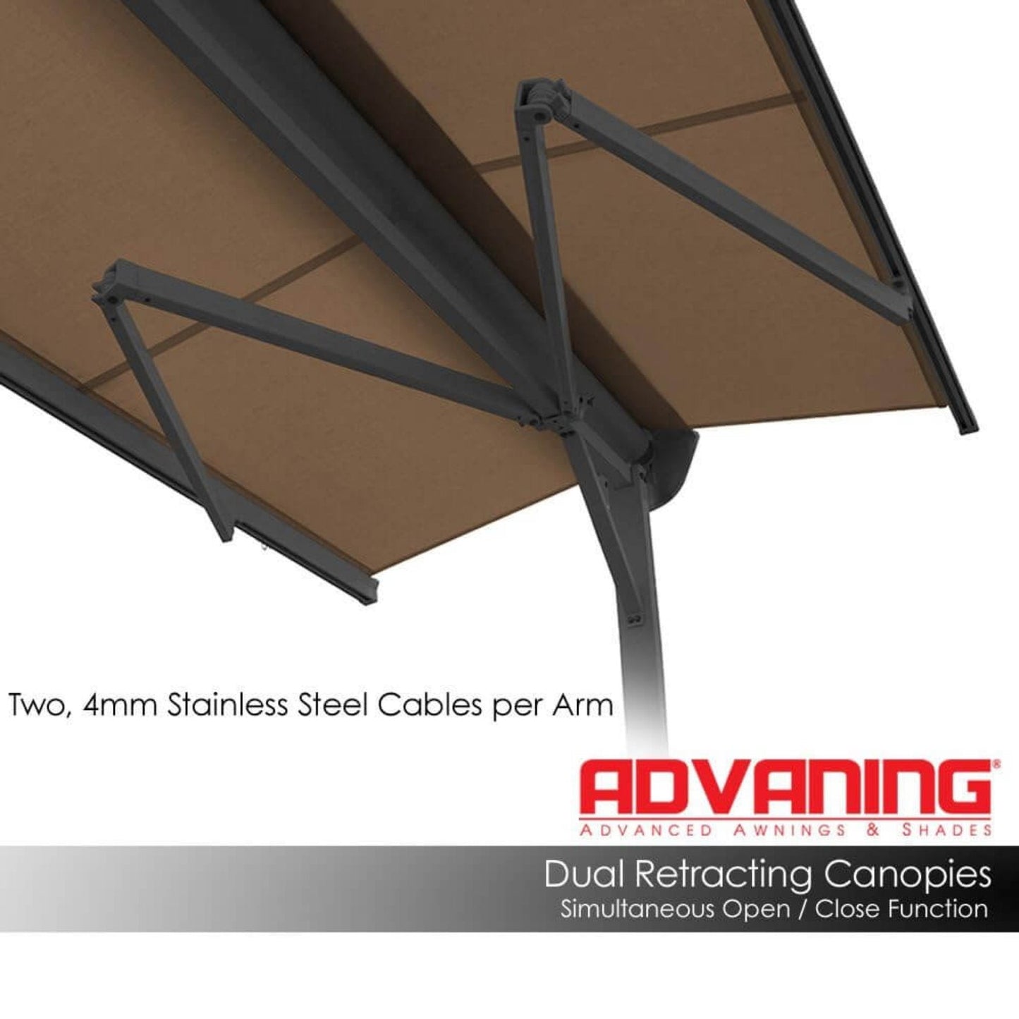 Advaning FS Series Freestanding Dual-Deploying Manual Retractable Awning [FS1110/1410] (SAK62975)