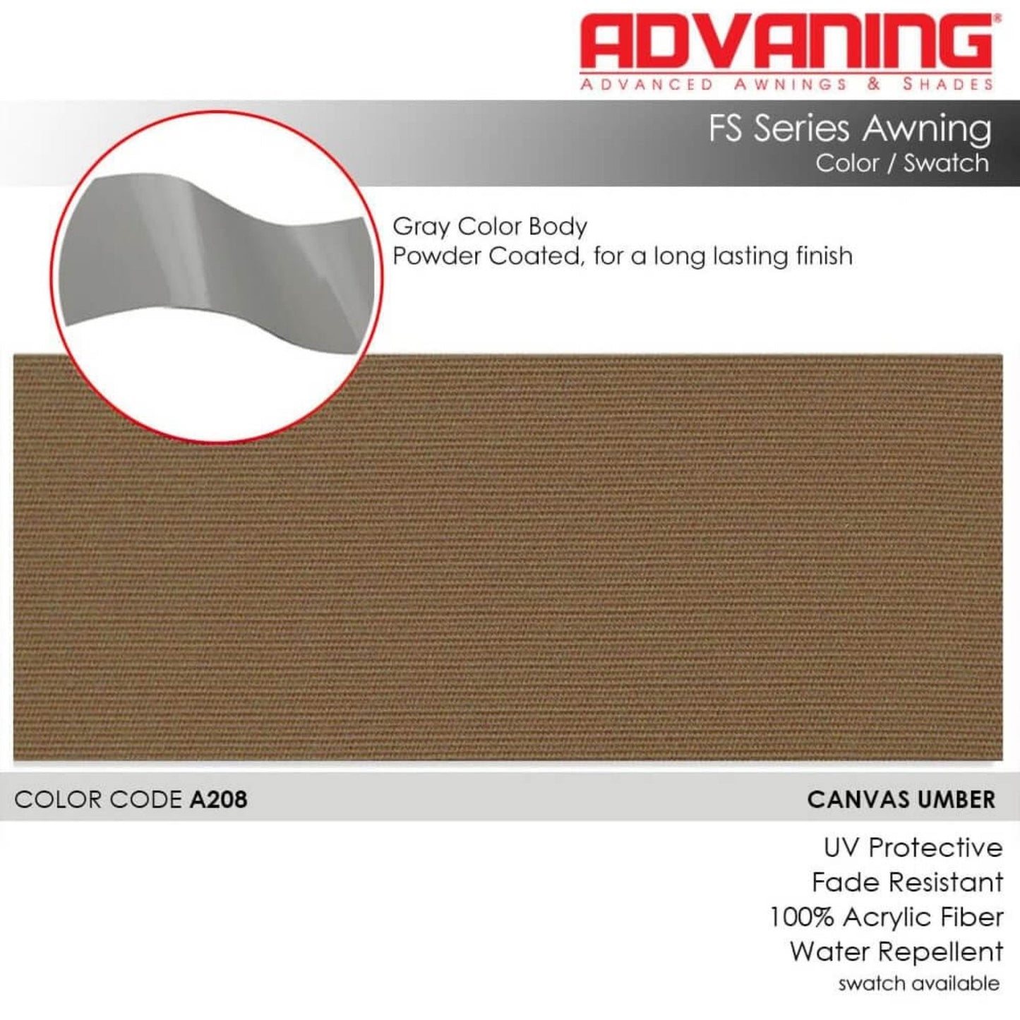 Advaning FS Series Freestanding Dual-Deploying Manual Retractable Awning [FS1110/1410] (SAK62975)