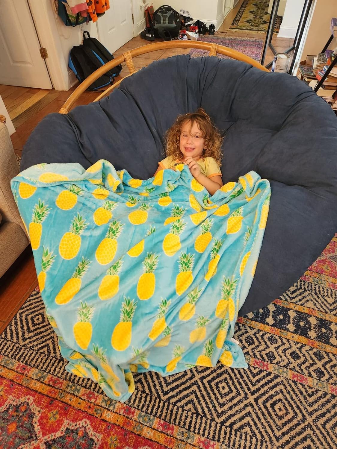 Soft Fleece Throw Blanket 50x60 – Lightweight Cozy Bed Couch Sofa Blanket for All Seasons
