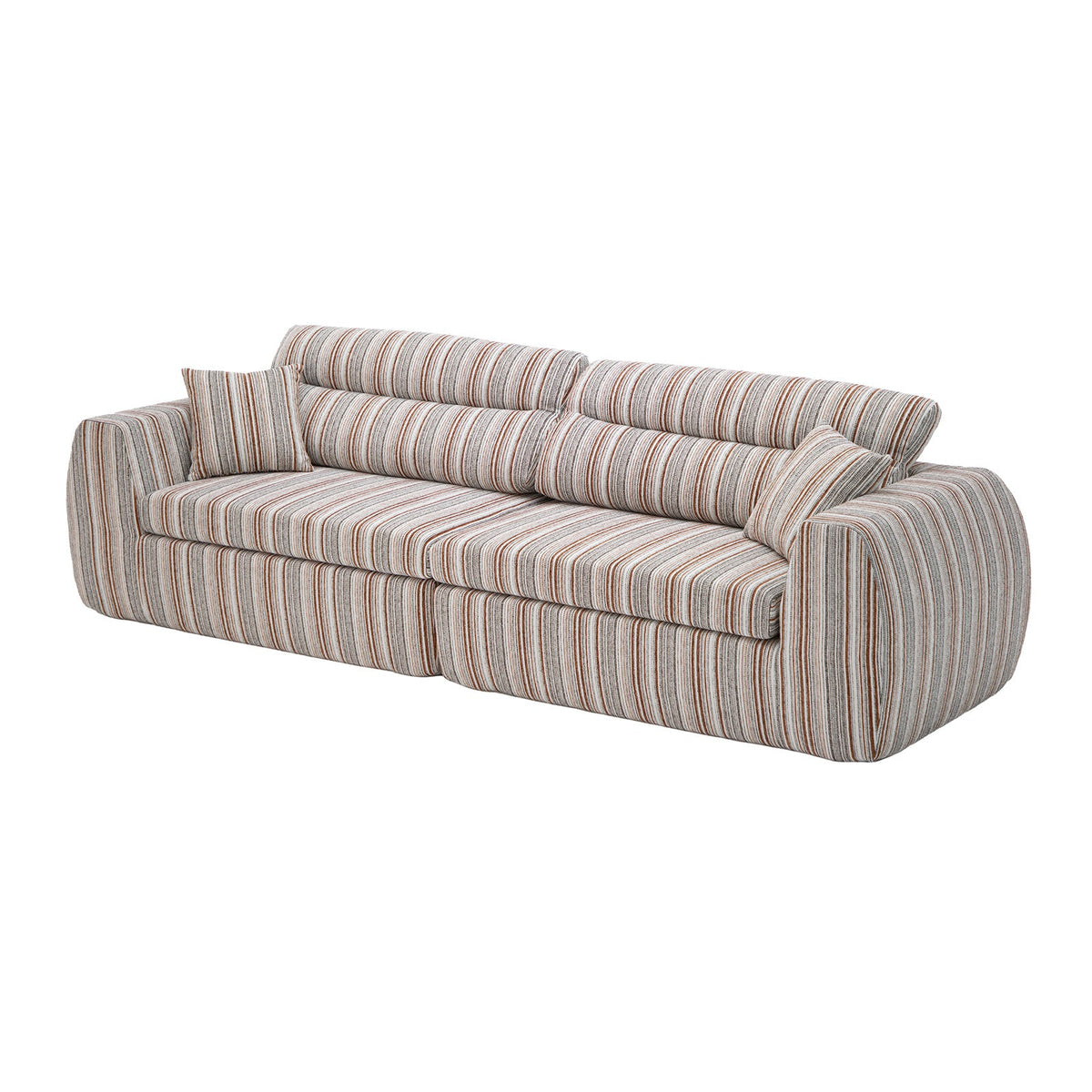 Woven Chenille Striped Compression Sofa