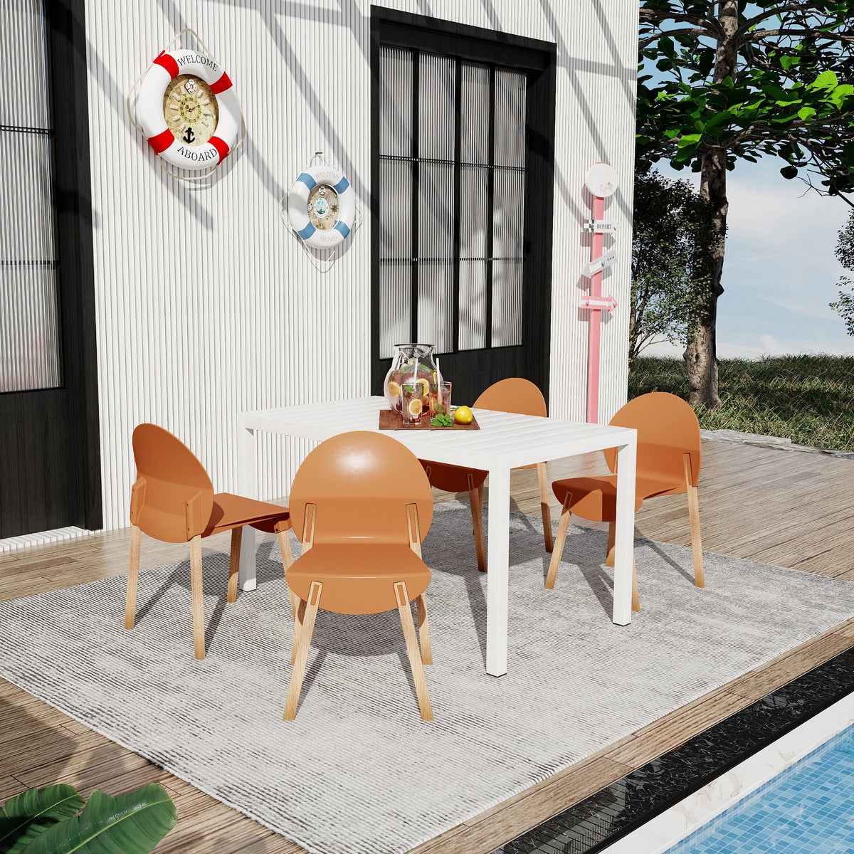 Summer - 4-Pack Tropical Patio Furniture Set