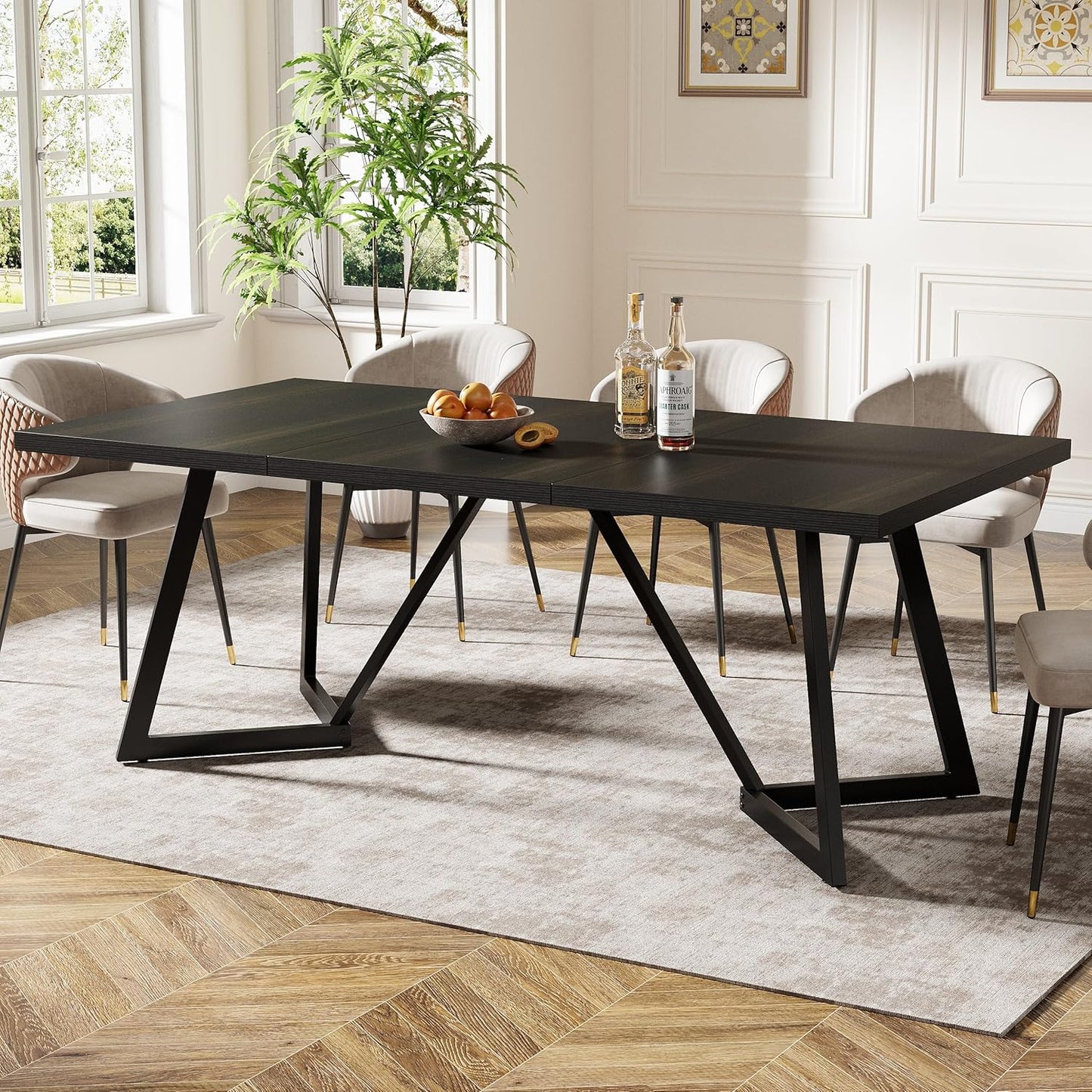 71" Large Dining Table for 6-8 People