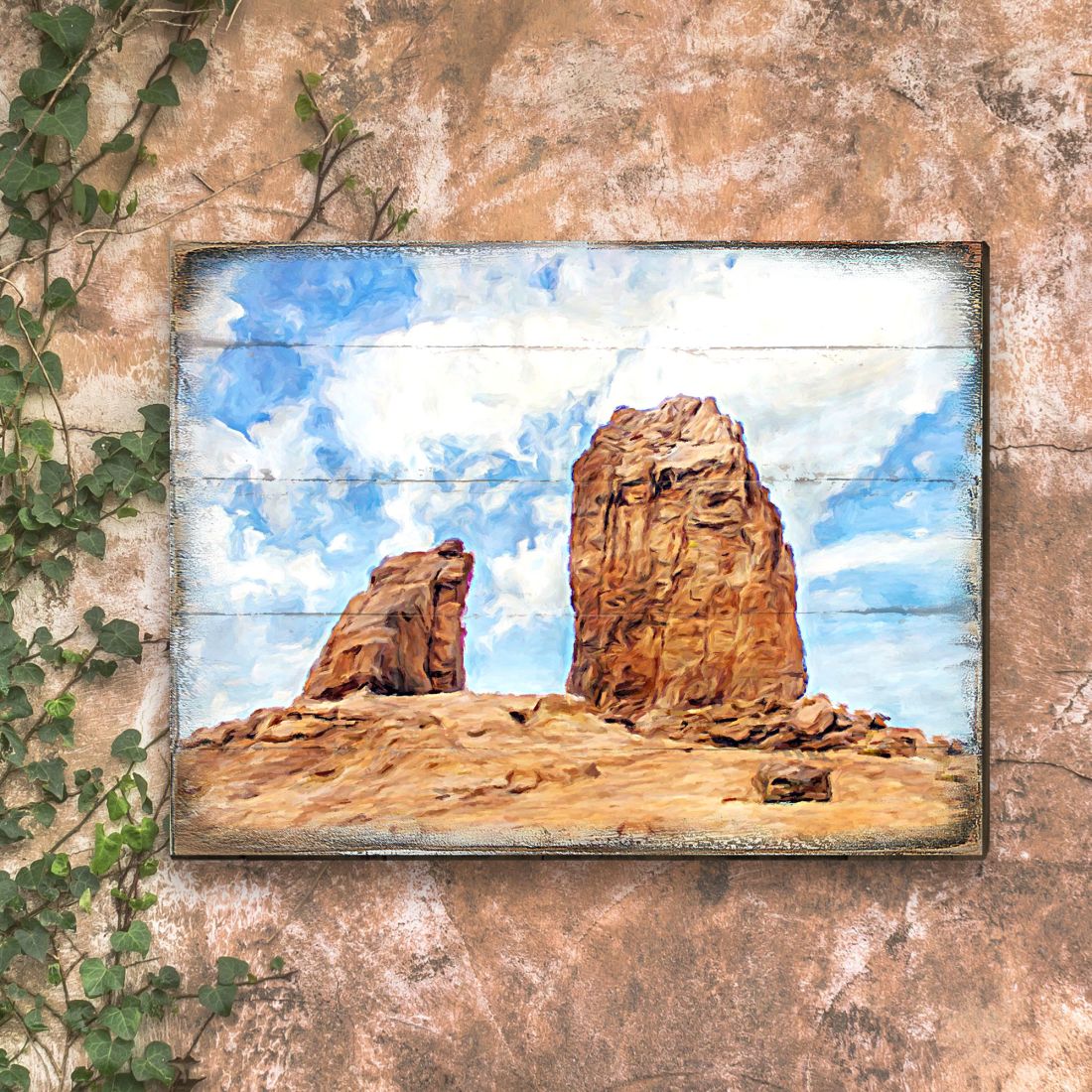 Hogge Canyons Landscape Wooden Wall Art by Nature Wonders - Nature Wildlife Decor  - 95276B