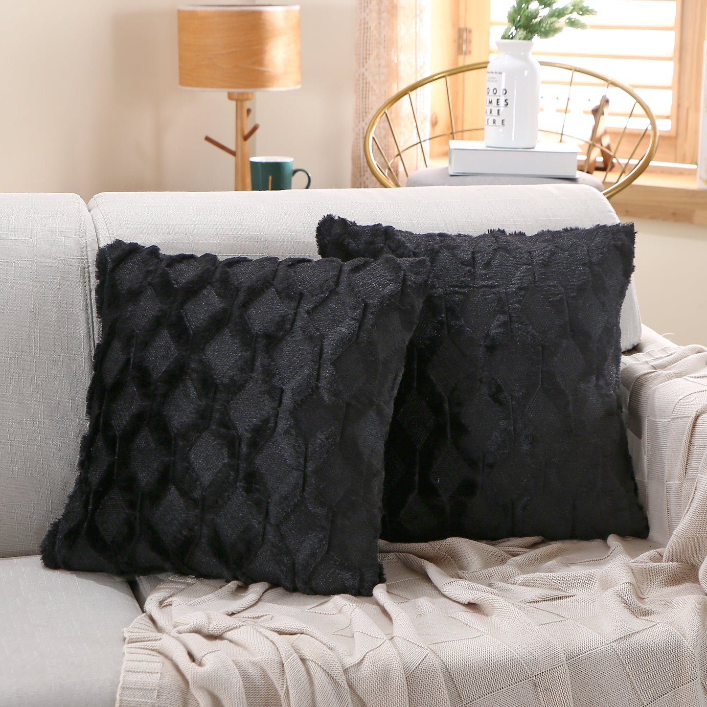 18"x18" Throw Pillow FULL set of cover and insert  Wide Variety of Colors reversable