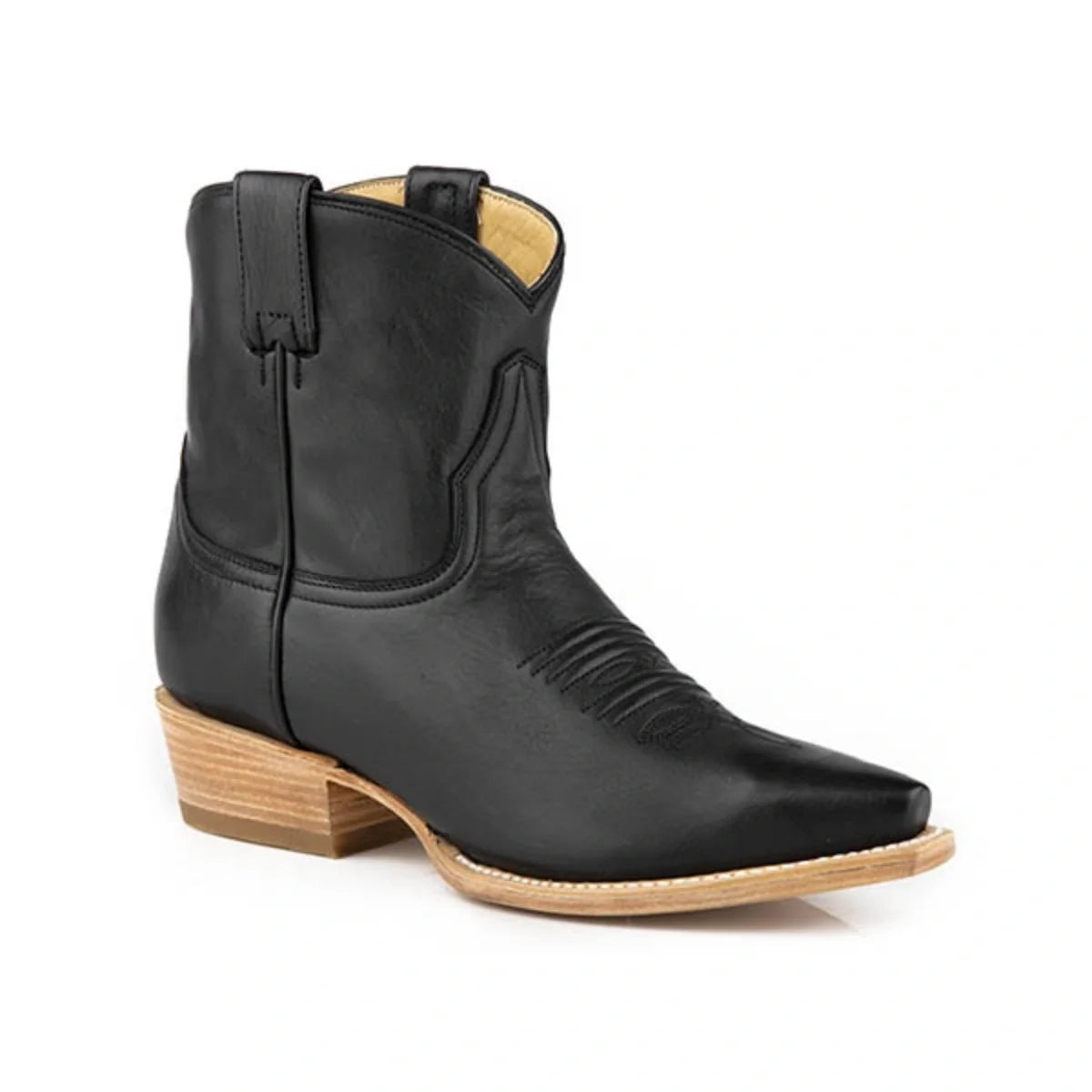 Stetson Riley (Black) - Women's Leather Cowgirl Boot
