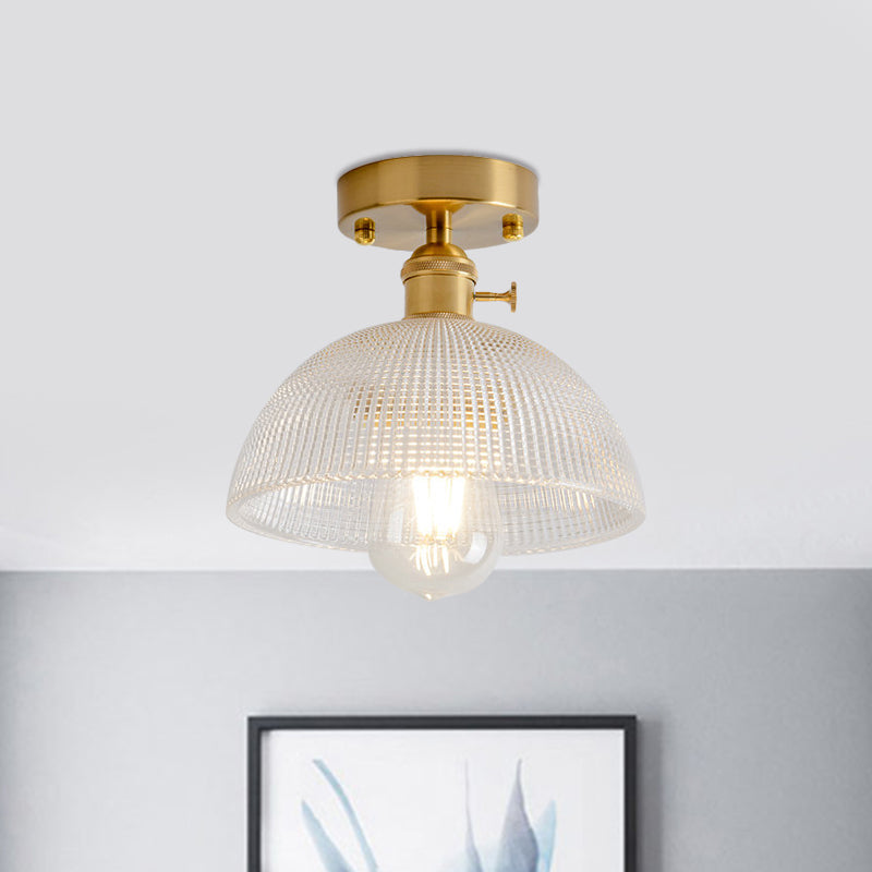 Illuminate Your Living Room with Industrial Charm: The Modern Brass Semi-Flush Ceiling Light