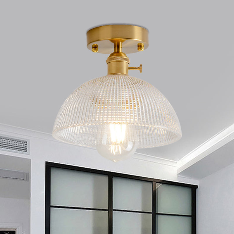 Illuminate Your Living Room with Industrial Charm: The Modern Brass Semi-Flush Ceiling Light