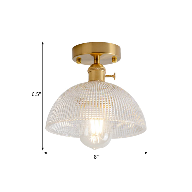 Illuminate Your Living Room with Industrial Charm: The Modern Brass Semi-Flush Ceiling Light