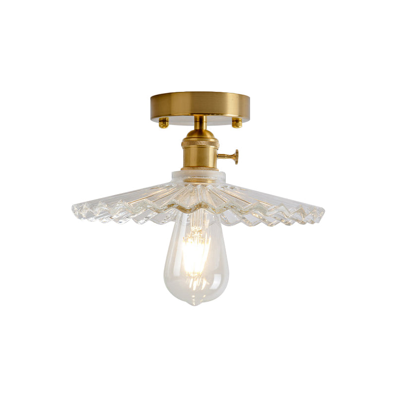 Illuminate Your Living Room with Industrial Charm: The Modern Brass Semi-Flush Ceiling Light