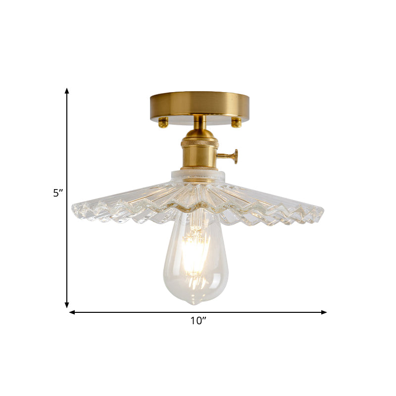 Illuminate Your Living Room with Industrial Charm: The Modern Brass Semi-Flush Ceiling Light