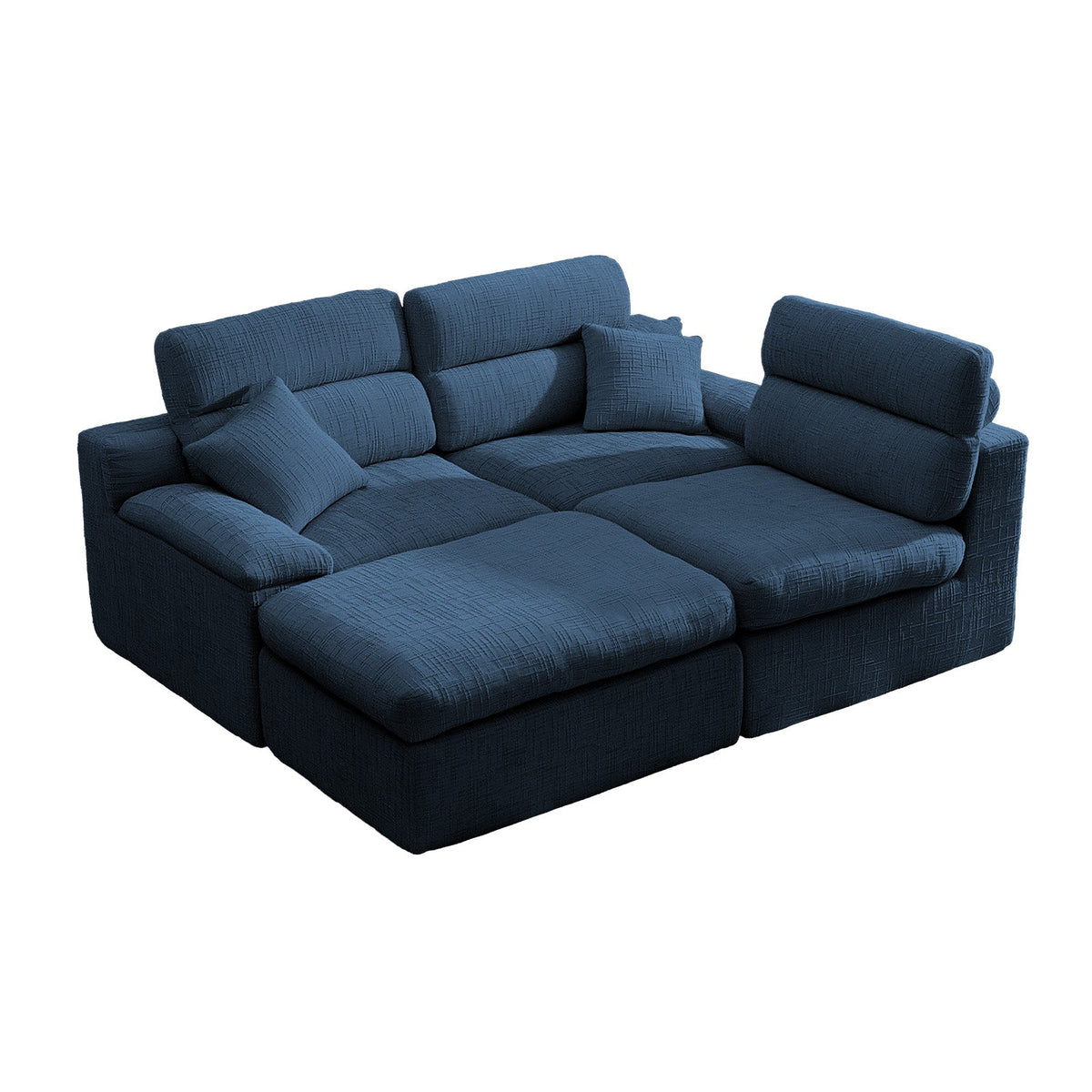 Corner Chaise Sofa with High Backrest