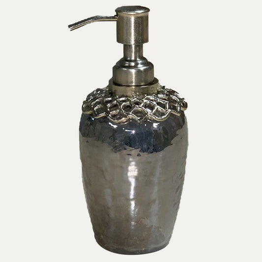 Liquid Soap Dispenser – Brass and Glass Decorative Bathroom Soap Pump with Corrosion Resistant Pump