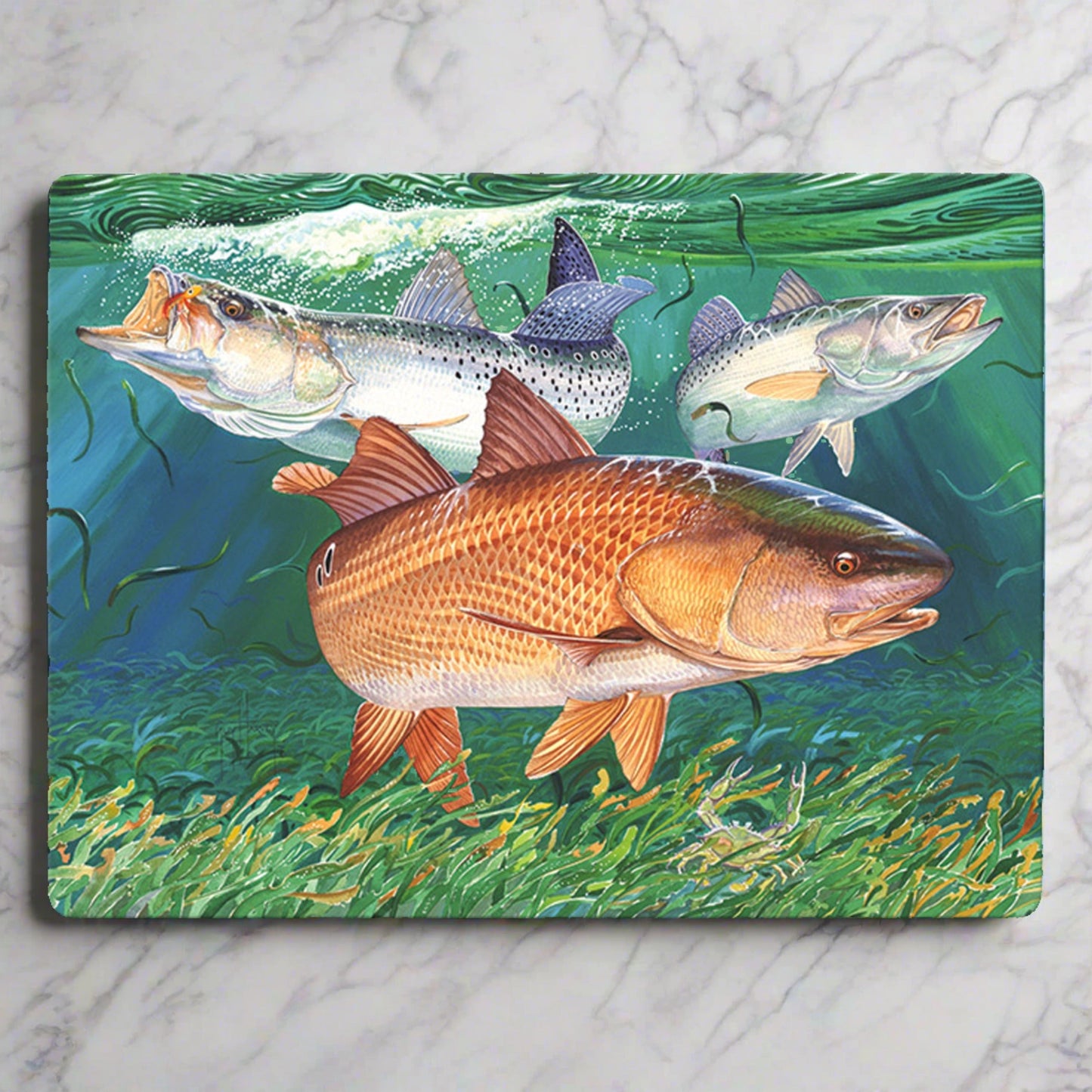 Guy Harvey Cutting Board 12in x 16in-Redfish