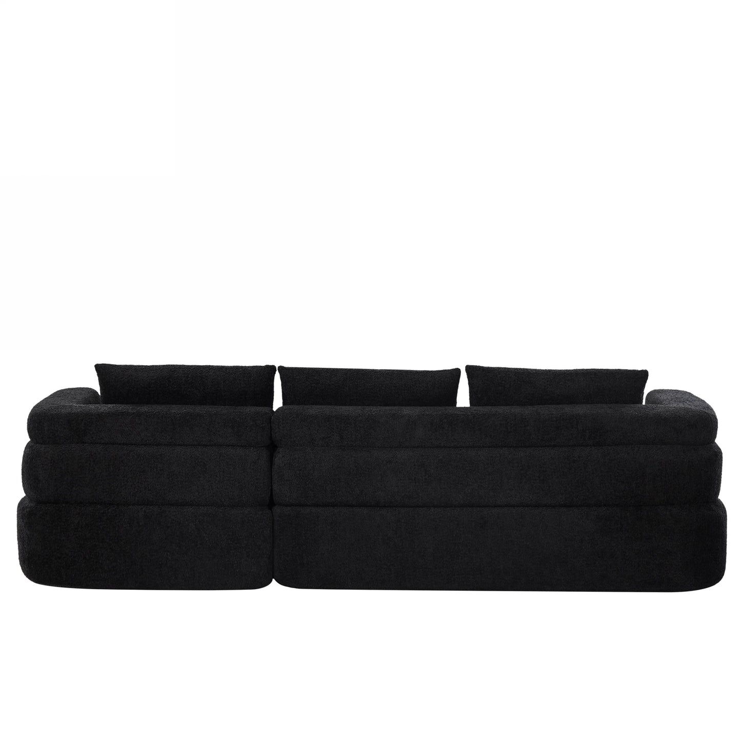 106" L-Shape Sectional Sofa - Black
