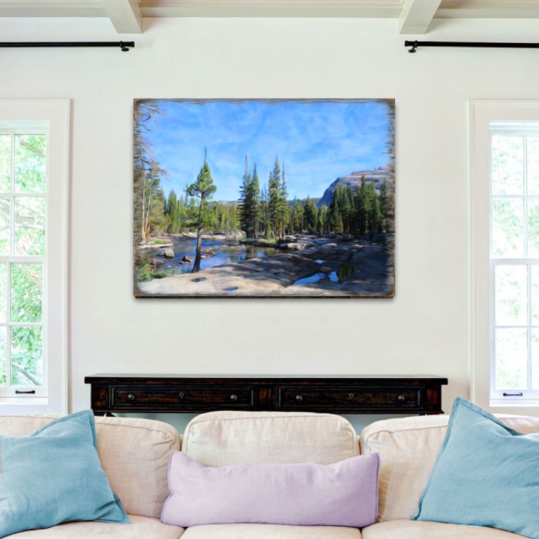 In the Mountains Art Wooden Wall Art by Nature Wonders - Nature Wildlife Decor  - 95404B