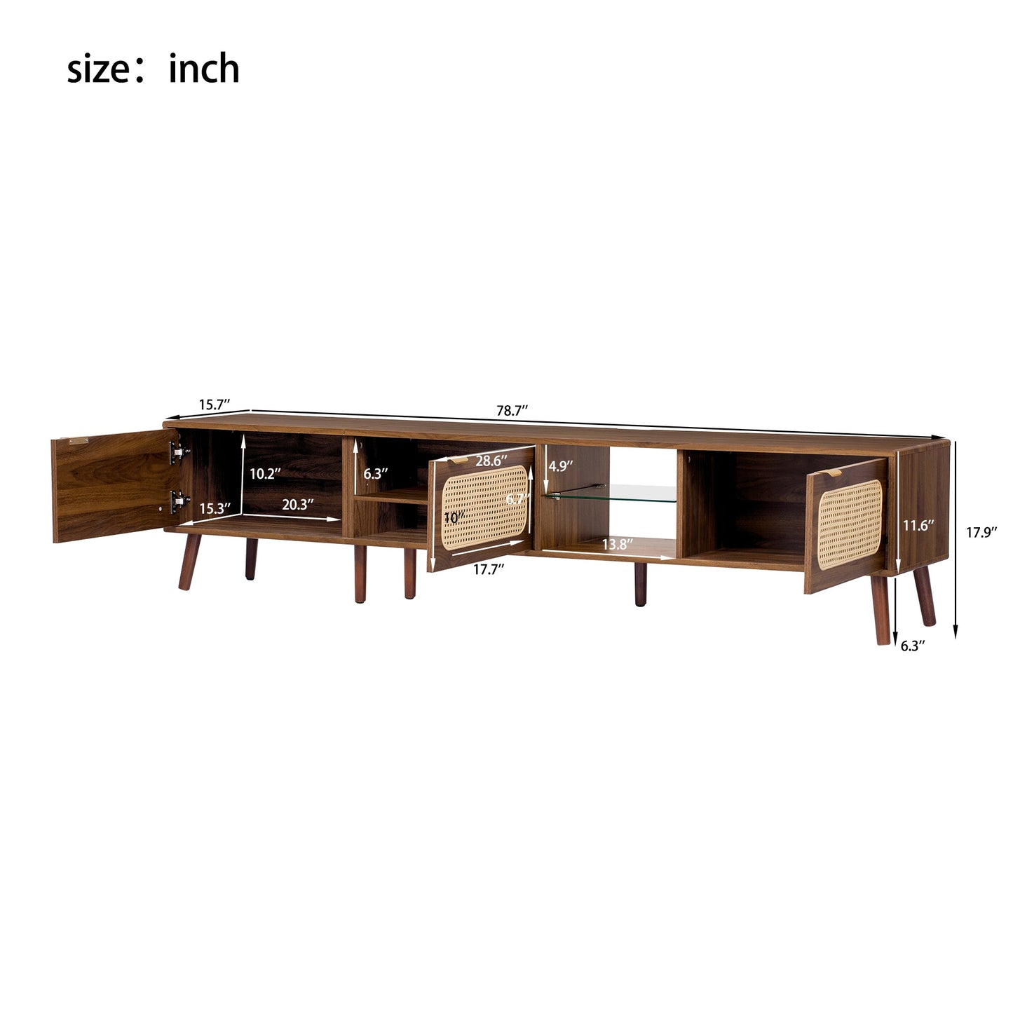 78" TV Stand for 75/80/85 Inch TV