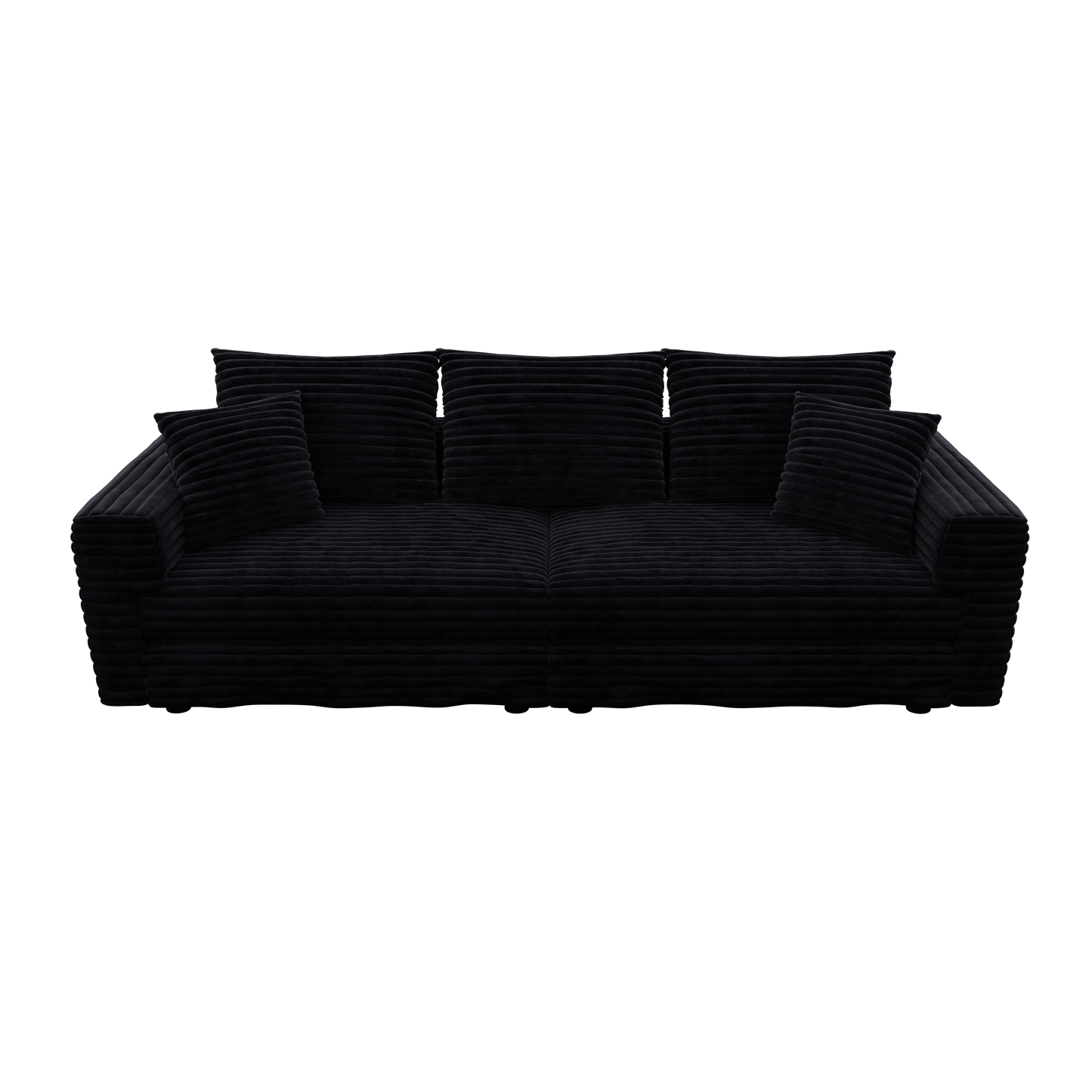 82.7" Plush Corduroy 3-Seat Sofa