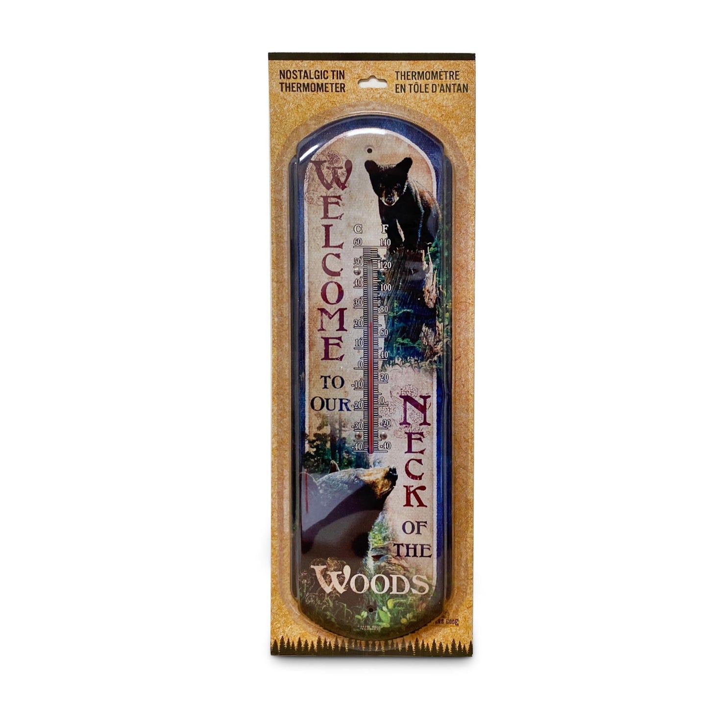 Tin Thermometer-Bear Welcome