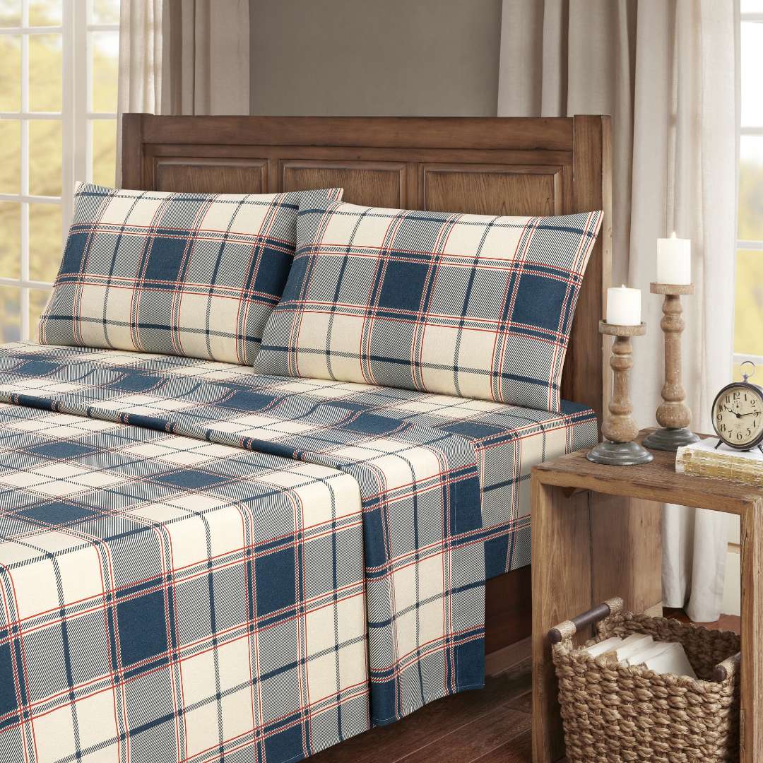 Kathy Ireland 100% Turkish Cotton Flannel Sheet Set