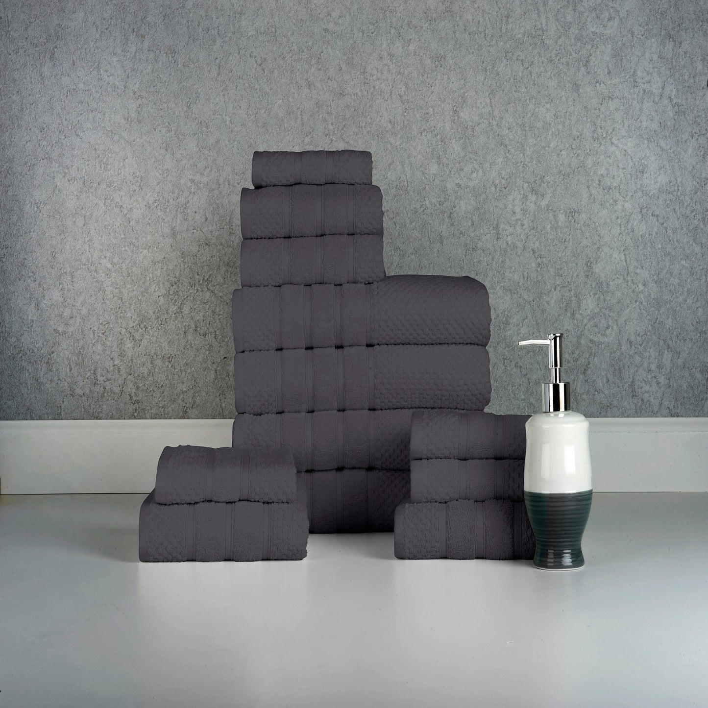 Bibb Home 12 Piece Egyptian Cotton Towel Set.