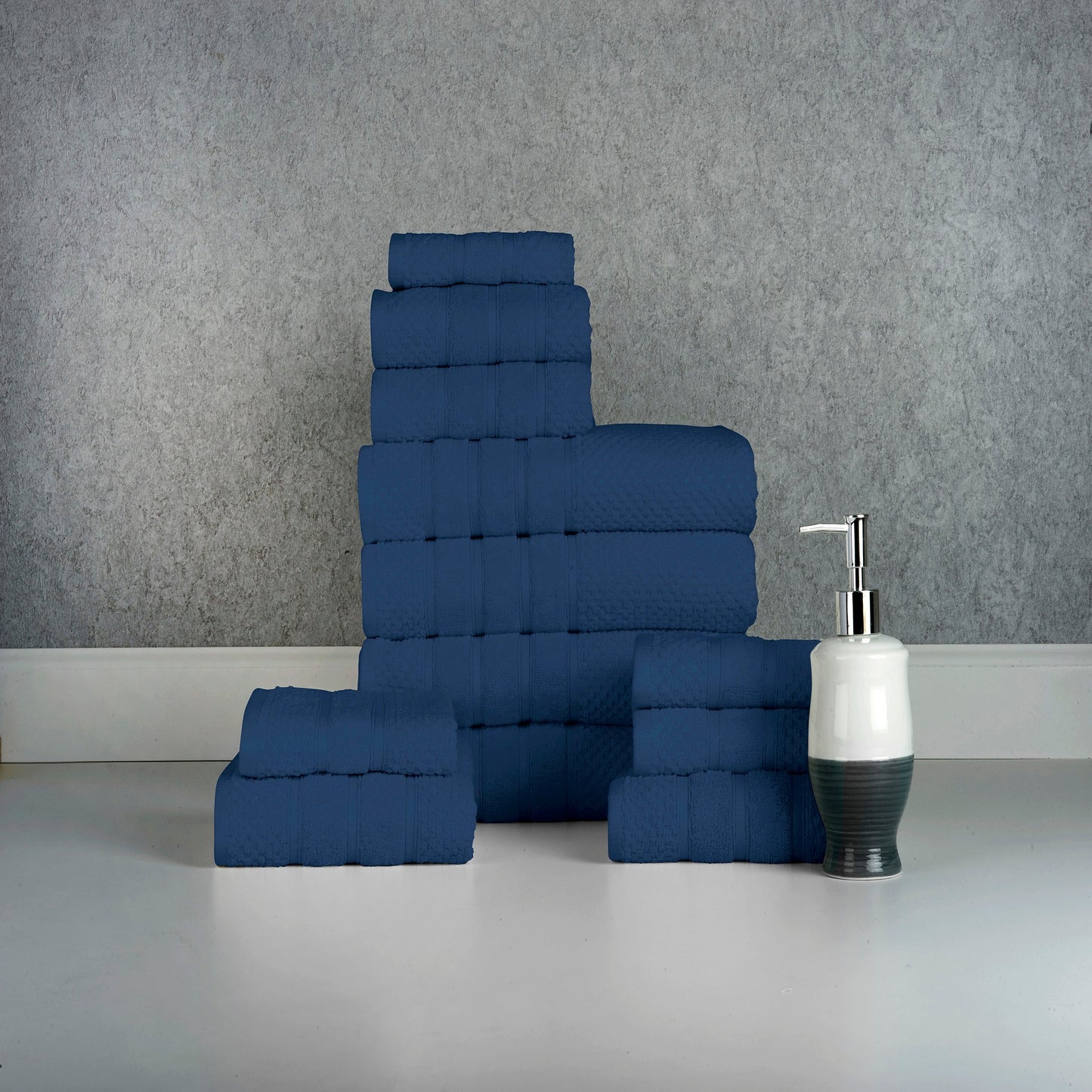 Bibb Home 12 Piece Egyptian Cotton Towel Set.