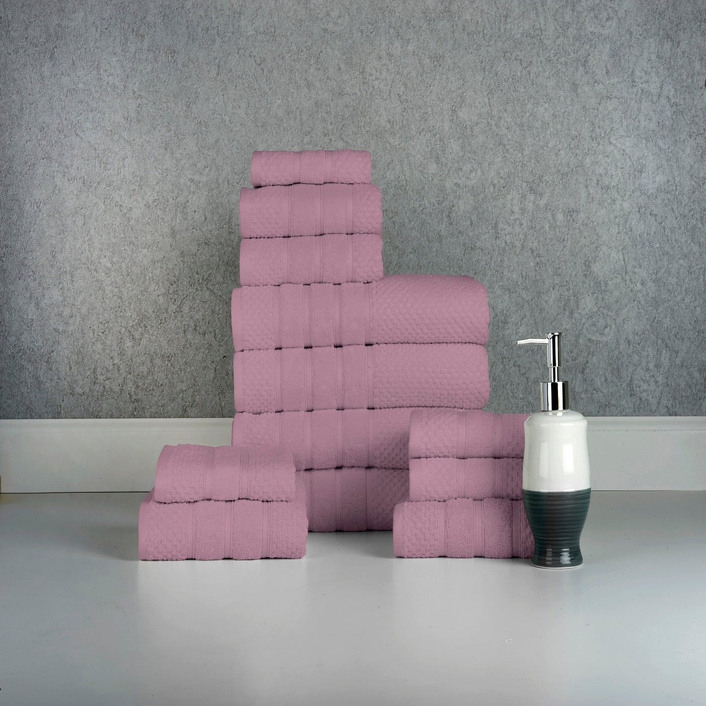 Bibb Home 12 Piece Egyptian Cotton Towel Set.