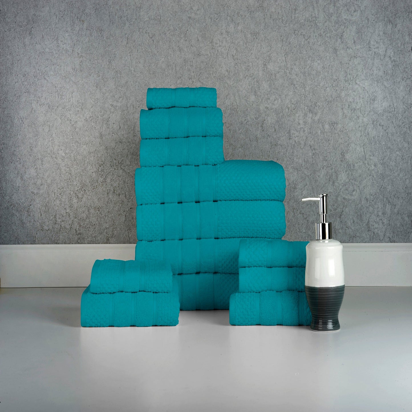 Bibb Home 12 Piece Egyptian Cotton Towel Set.