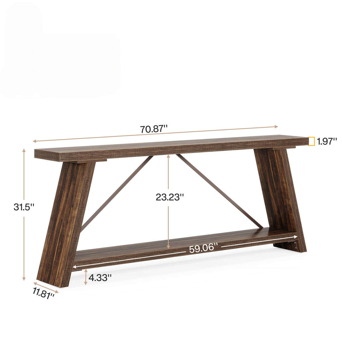 70.9 Inches Extra Long Sofa Table Behind Couch