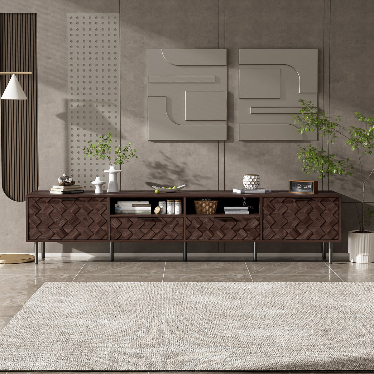 78 Inch Modern TV Stand for TVs Up to 85"