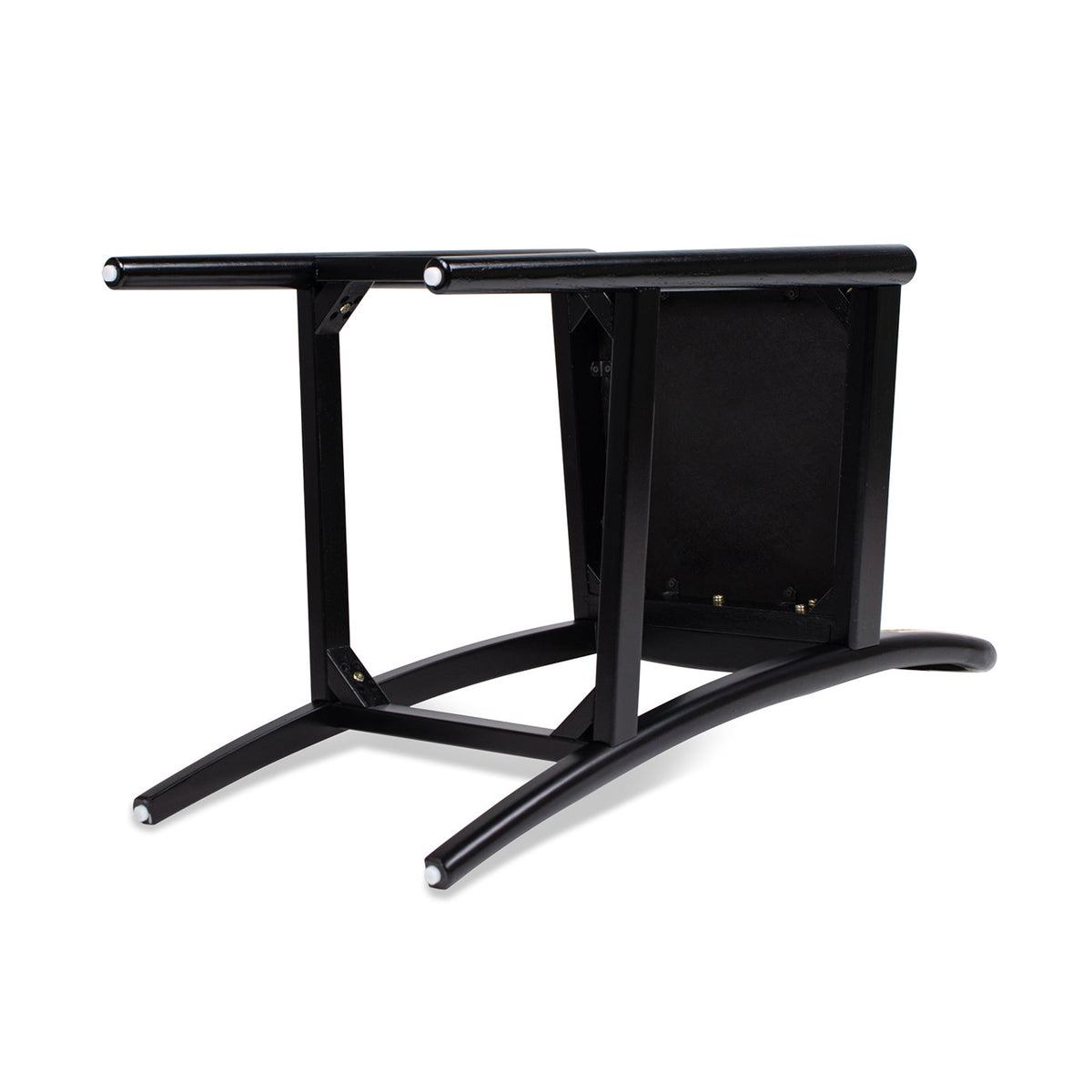 Panama 30.5" Curved Back Cane Rattan Bar Stool, Set of 2, Ebony