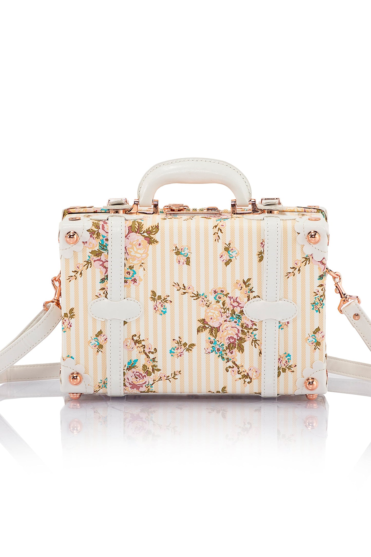 SarahFace Train Case - Beige Floral's