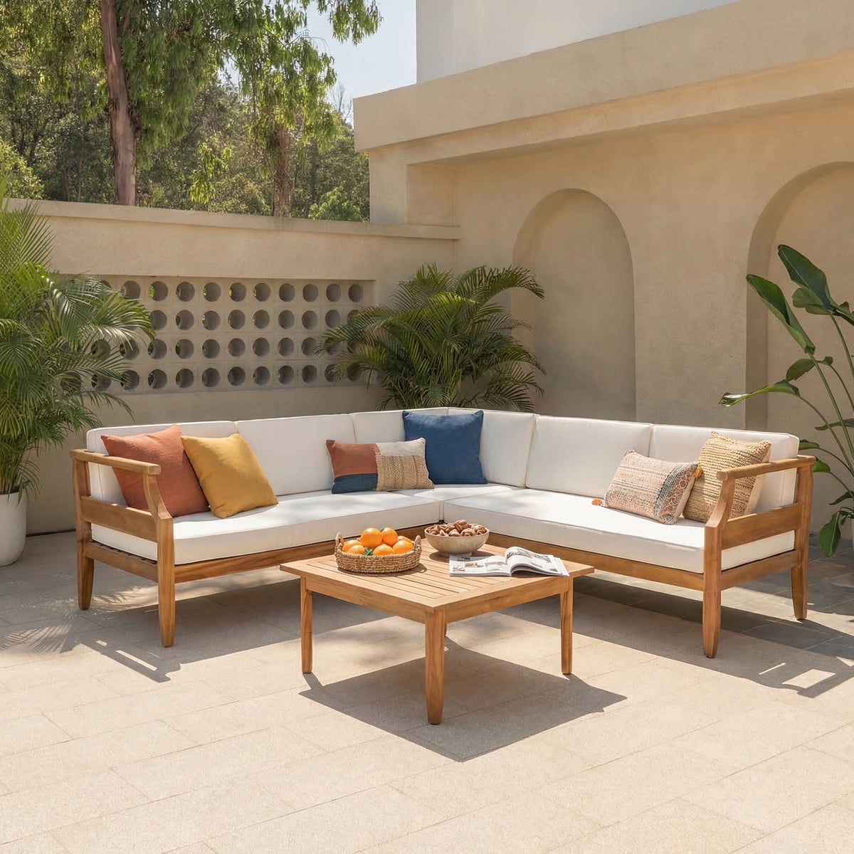 Aston 4-Piece Acacia Wood Sofa Set