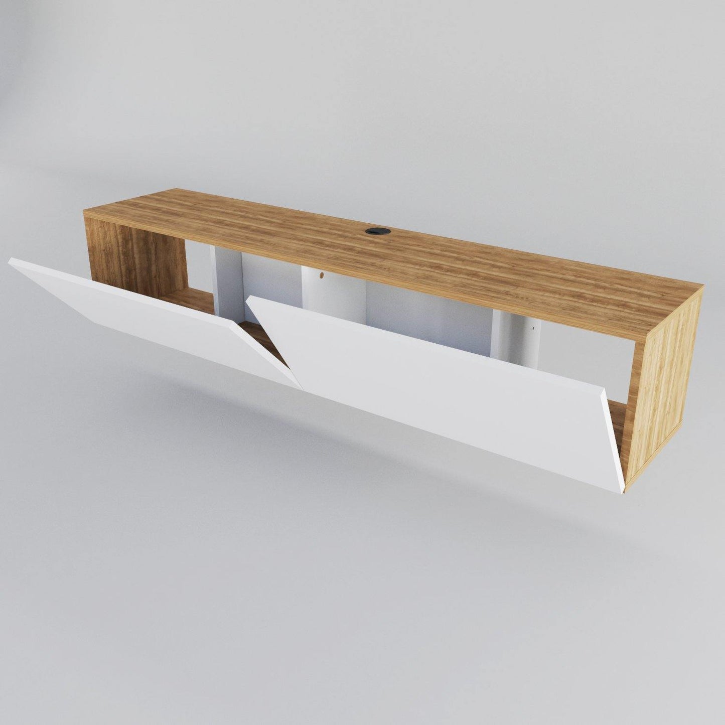 Poling 63" Wide Floating TV Stand and Media Console for TVs up to 70"